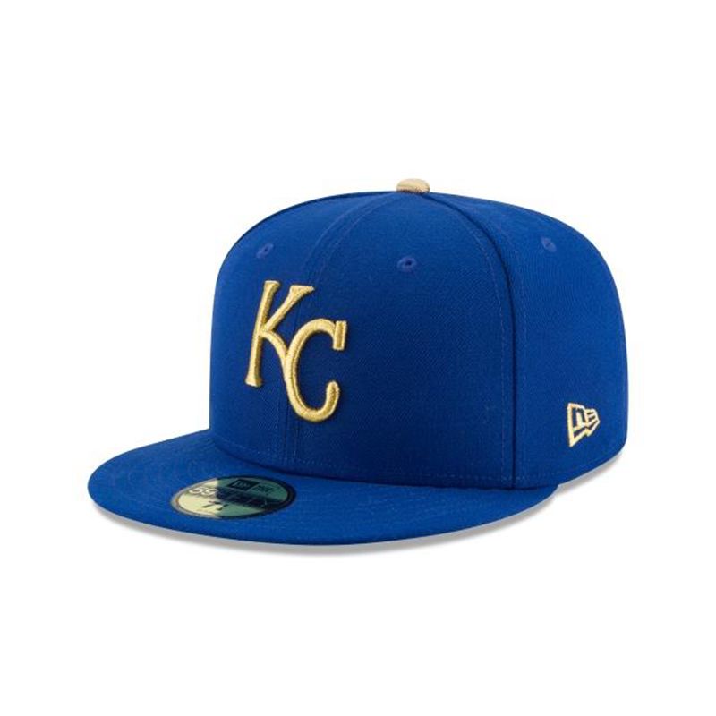 MLB Kansas City Royals Authentic Collection 59Fifty Fitted (VUH0243) - Blue New Era Caps